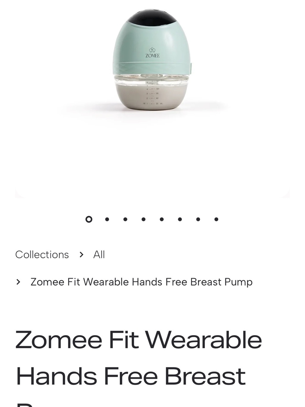 Fit Wearable Hands-Free Breast Pump - Mint